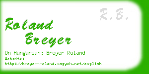 roland breyer business card